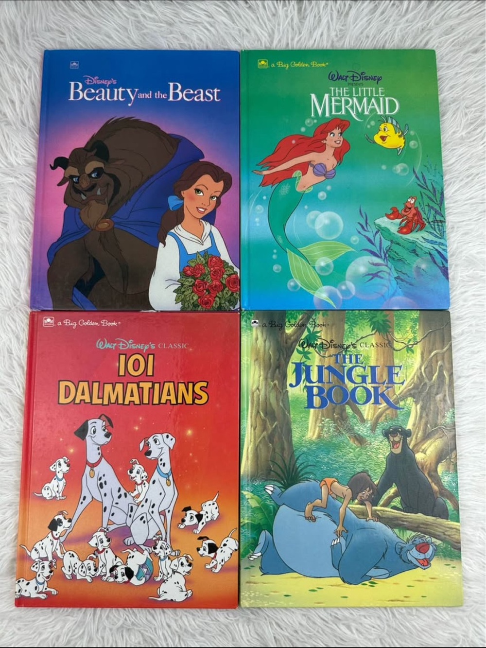Walt Disney Vintage Large Hardcover Picture Book Lot of 4